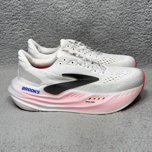 Brooks Glycerin Max Womens Size 9.5 Running Shoes Sneakers White Black Diva Pink