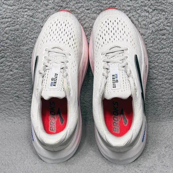 Brooks Glycerin Max Womens Size 9.5 Running Shoes Sneakers White Black Diva Pink
