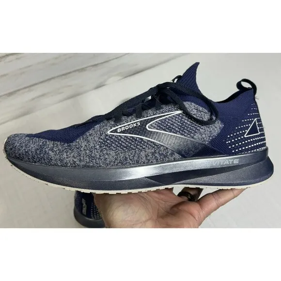 Brooks Levitate 5 Stealth Fit Running Shoes - Men's 11 D Med - Navy Blue &amp; White