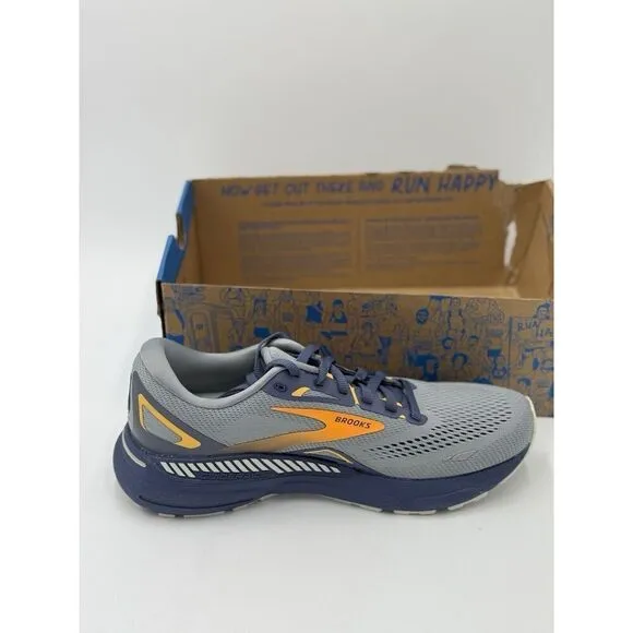 Brooks Men's Adrenaline GTS 23 Running Shoes Grey Crown Blue New Size 8