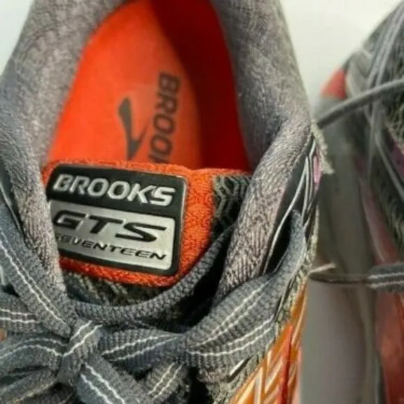 Brooks Mens GTS Seventeen shoes sz 11 Medium black/silver/red running shoes