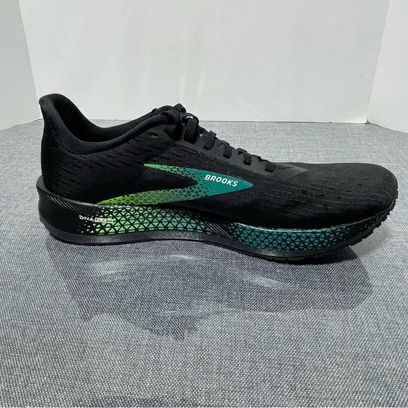 Brooks Men's Hyperion Tempo Running Shoes Black Green Size 11.5 New
