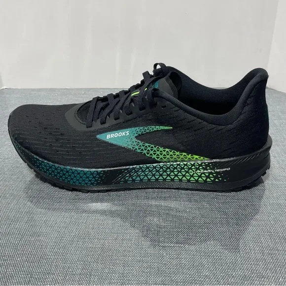 Brooks Men's Hyperion Tempo Running Shoes Black Green Size 11.5 New