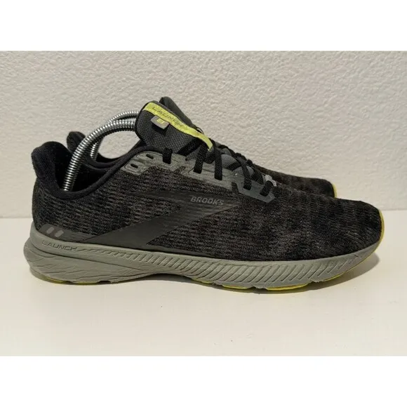 Brooks Mens Launch GTS 8 Running Shoes Sneakers 9.5 M Black Green