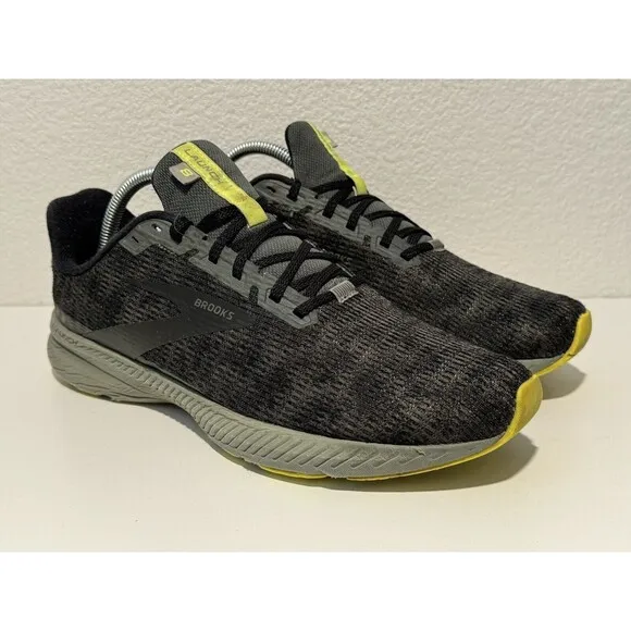 Brooks Mens Launch GTS 8 Running Shoes Sneakers 9.5 M Black Green