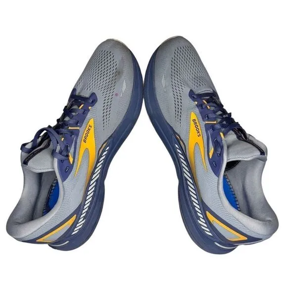 Brooks Mens Adrenaline GTS 23 1103911D027 Gray Running Shoes Sneakers Size 14 D