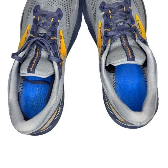 Brooks Mens Adrenaline GTS 23 1103911D027 Gray Running Shoes Sneakers Size 14 D