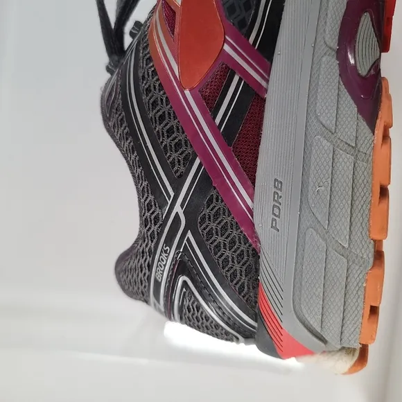 Brooks Womens‎ GTS 17 1202311D044 Gray Orange Running Shoes Lace Up Size 9 D