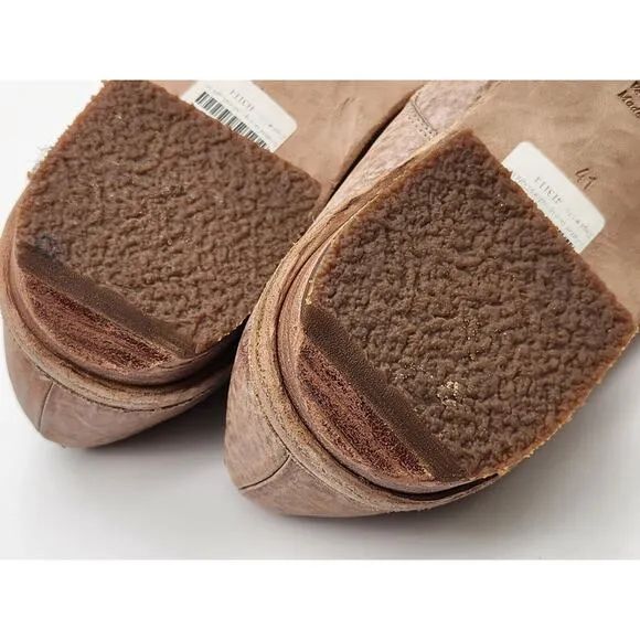 Brunello Cucinelli Womens Leather Lace Up Oxford Light Brown Shoes Size 41