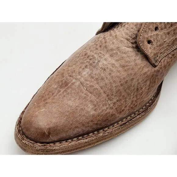 Brunello Cucinelli Womens Leather Lace Up Oxford Light Brown Shoes Size 41