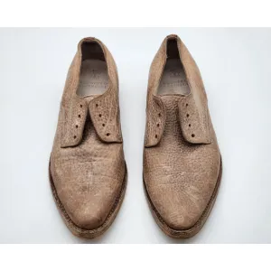 Brunello Cucinelli Womens Leather Lace Up Oxford Light Brown Shoes Size 41