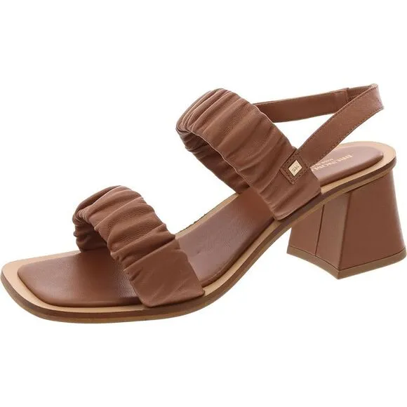 Bruno Magli Womens Sibilla Tan Slip On Strappy Slingback Sandals New