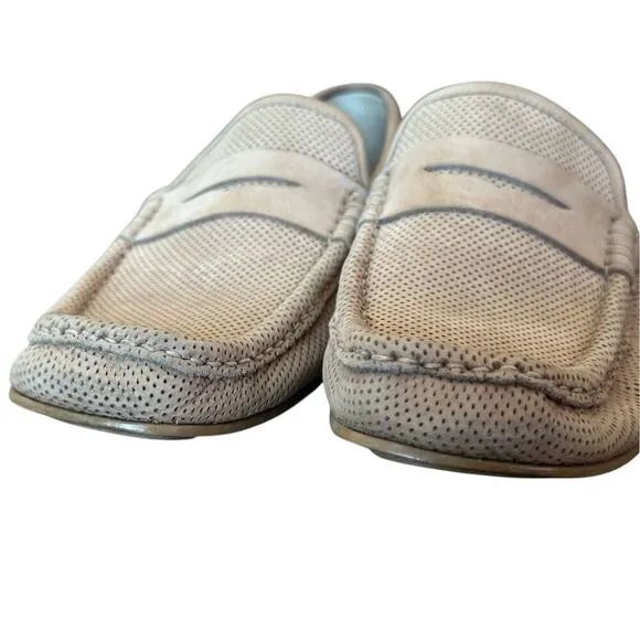 Bruno Magli Carlos Tan Perforated Leather Loafer Men’s Size 9