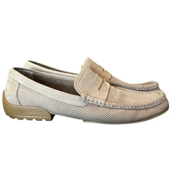 Bruno Magli Carlos Tan Perforated Leather Loafer Men’s Size 9