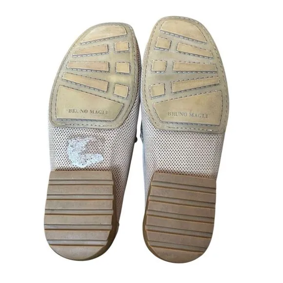 Bruno Magli Carlos Tan Perforated Leather Loafer Men’s Size 9