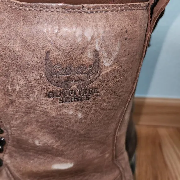 Cabela's Outfitter Series Gore-Tex Leather Hunting Boots Rubber Sole Sz 10.5D