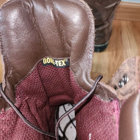 Cabela's Outfitter Series Gore-Tex Leather Hunting Boots Rubber Sole Sz 10.5D