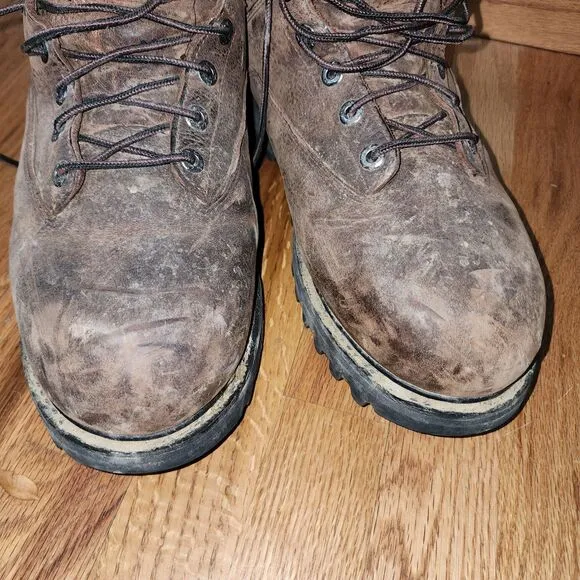 Cabela's Outfitter Series Gore-Tex Leather Hunting Boots Rubber Sole Sz 10.5D