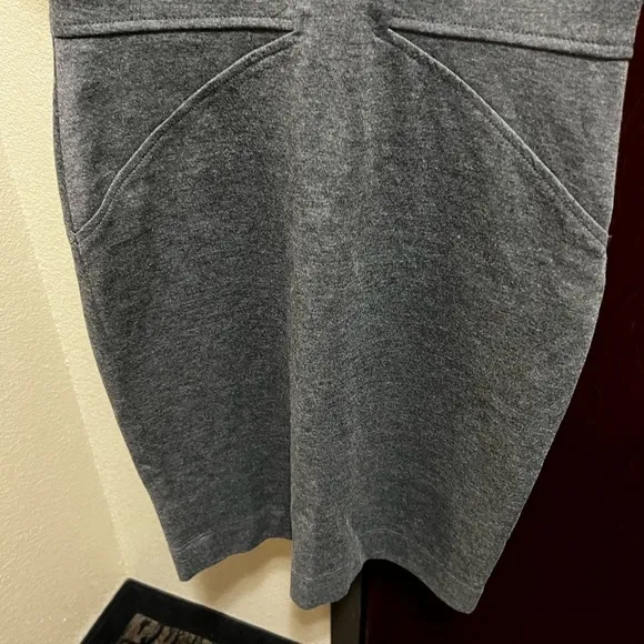 Cache Sheath Dress Gray Angled Waist Detail Women’s Size 8
