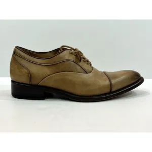 Calzoleria Harris ITALY Light Brown Leather Cap‎ Toe Oxford Shoes Size 6 ( US 8)