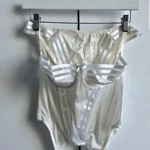 CANDITI Vintage Guêpière Merry Widow Honeymoon Bustier Garters Italy B36/4 Set