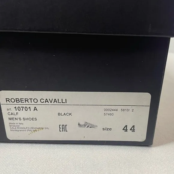 Cavalli Class by Roberto Cavalli Snakeskin Embossed Leather Italy Men’s Sz 10.5