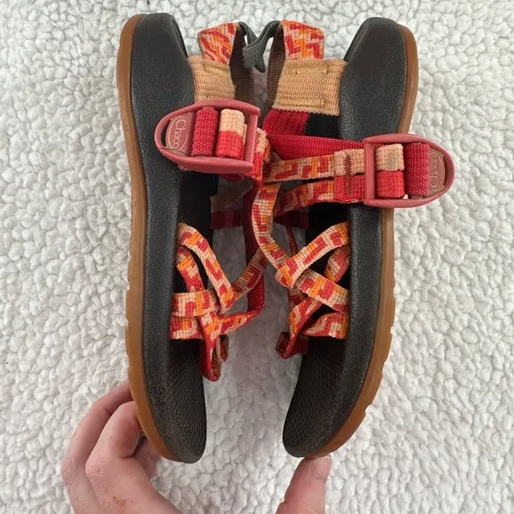 Chaco Kids ZX1 Ecotread Sport Peach &amp; Orange Sandals NWOB