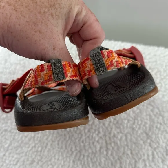 Chaco Kids ZX1 Ecotread Sport Peach &amp; Orange Sandals NWOB