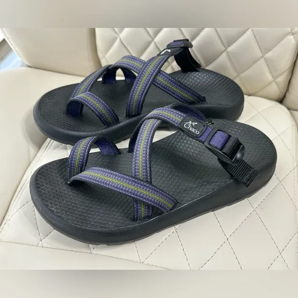 CHACO Tegu slide slip on sandals size 7 women’s blue green