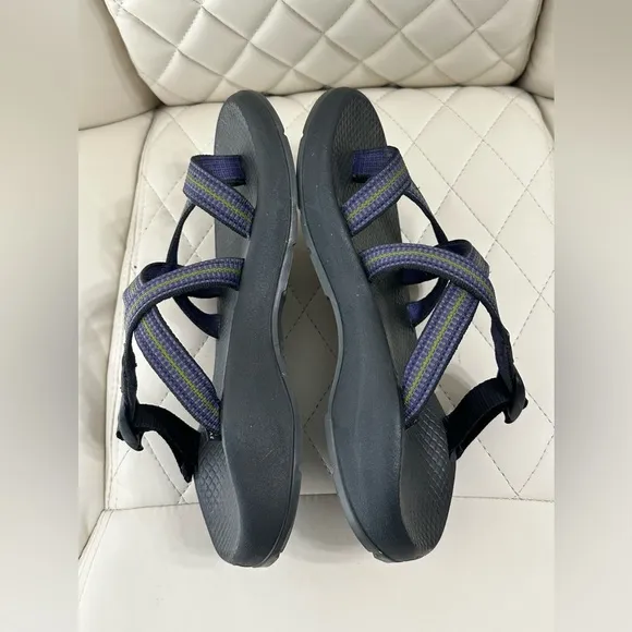 CHACO Tegu slide slip on sandals size 7 women’s blue green