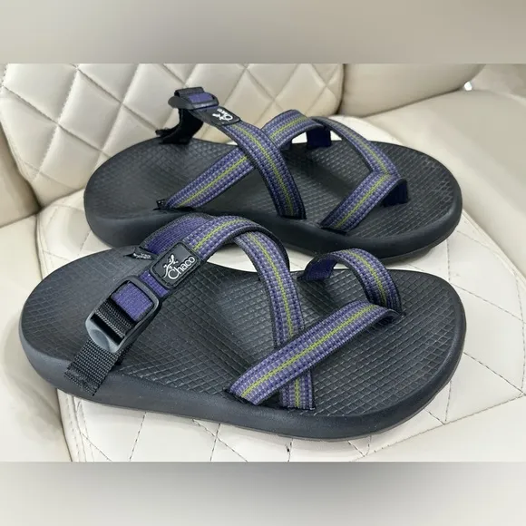 CHACO Tegu slide slip on sandals size 7 women’s blue green