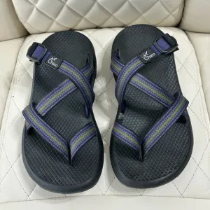 CHACO Tegu slide slip on sandals size 7 women’s blue green