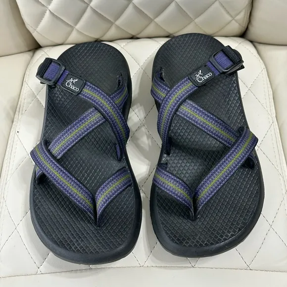CHACO Tegu slide slip on sandals size 7 women’s blue green