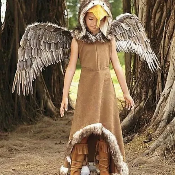 Chasing fireflies eagle costume 6/8 w/wings, boots