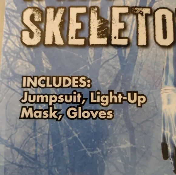 Child's Large 12-14 Spirit Halloween Light up Skeleton Costume