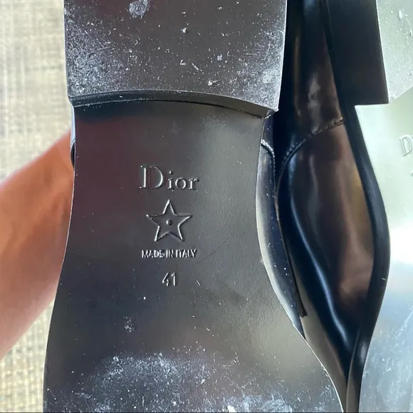 Christian Dior Black Leather Lace-up Derby Shoes