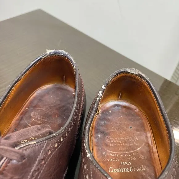 Church's Wingtip Leather Oxford Dress Shoes Men's 10.5