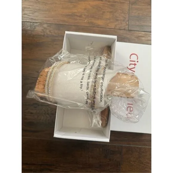 City Classified Rhinestone Sandals Size 7