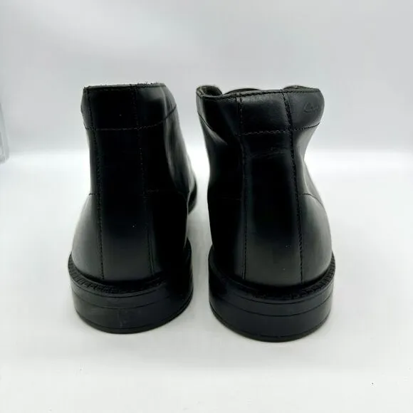 Clarks Atticus Black Leather Chilver Hi Gore-Tex GTX Chukkas Boots Men's Size 11