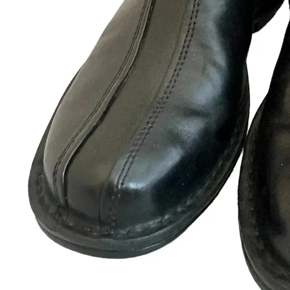 Clarks Black Leather Slip On Ankle Boots Chukka Pull-On Casual Dress Size 9 Mens