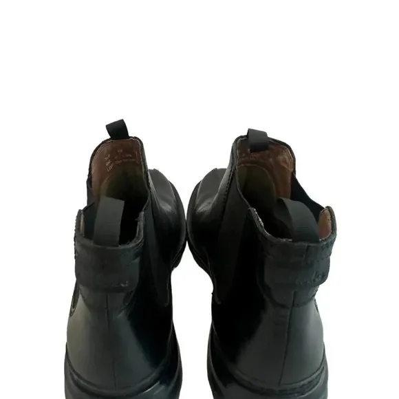 Clarks Black Leather Slip On Ankle Boots Chukka Pull-On Casual Dress Size 9 Mens