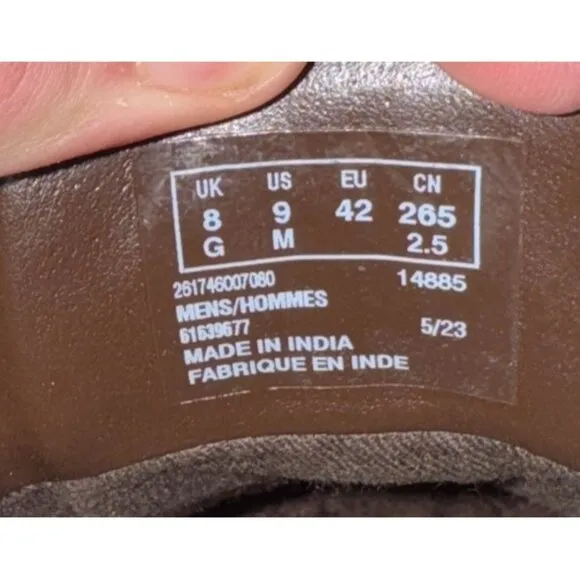 Clarks Maplewalk Moc Mens Leather WP Lace Up Casual Chukka Boots Size 9 Brown