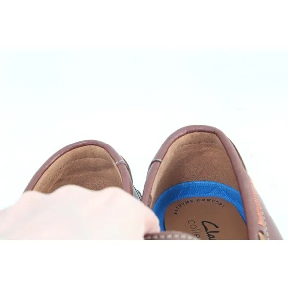Clarks Markman Seam Loafers Dark Tan Mens Sz 8 M Shoes