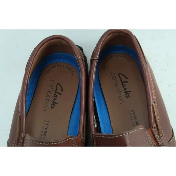 Clarks Markman Seam Loafers Dark Tan Mens Sz 8 M Shoes