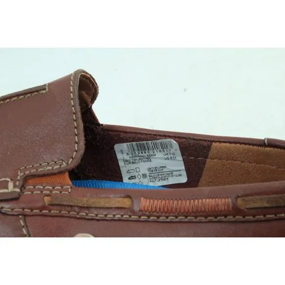 Clarks Markman Seam Loafers Dark Tan Mens Sz 8 M Shoes