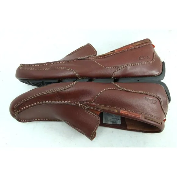 Clarks Markman Seam Loafers Dark Tan Mens Sz 8 M Shoes