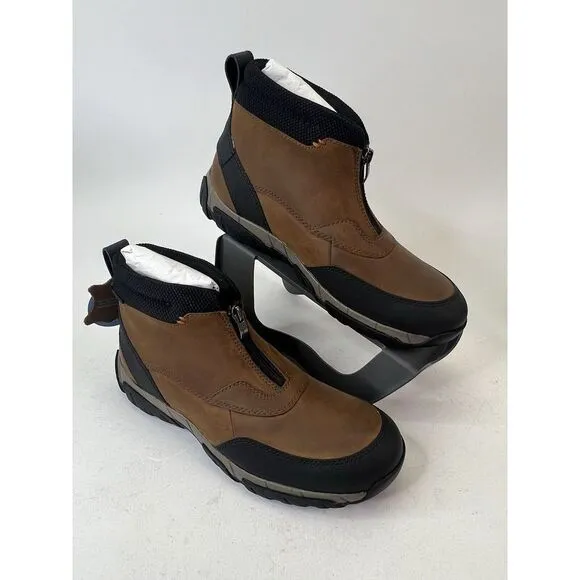 Clarks Mens Grove Zip II Brown‎ Leather Casual Trail Hiking Boots Shoes Size 8