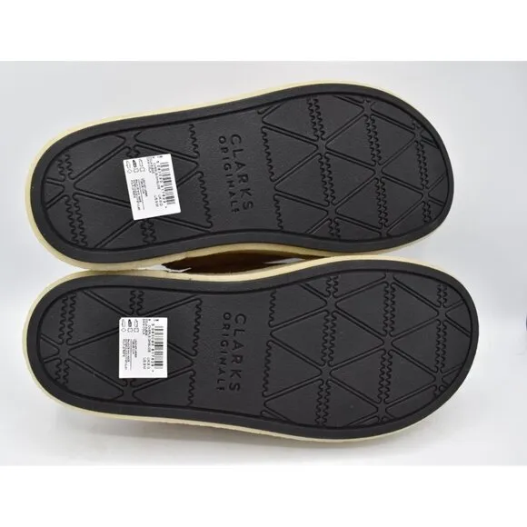 Clarks Mens Size 11.5 Overleigh Cola Suede Slip On Slide Sandals