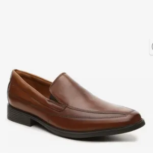 Clark’s Tilden free brown leather dress shoes slip on leather size 12 men’s new
