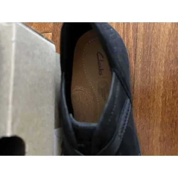 Clarks Womens Tamzen Step Black Leather Casual Comfort Slip-On Shoes 5.5 M NEW